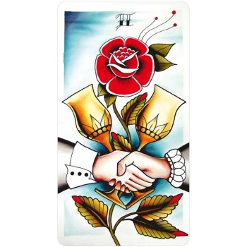 Eight Coins Tattoo Tarot Borderless Taro kortos Mini leidimas US Games Systems